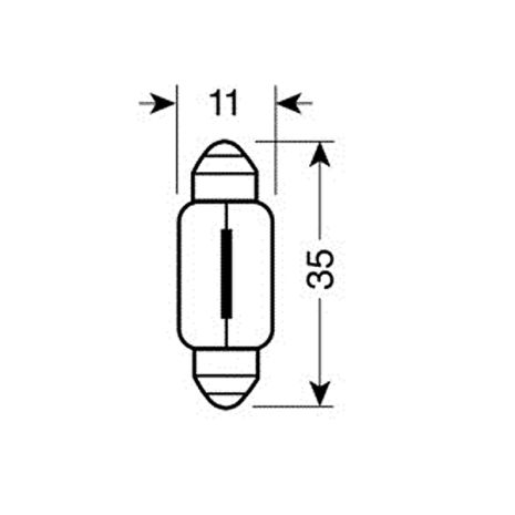 ΛΑΜΠΑΚΙΑ ΜΠΛΕ ΣΩΛΗΝΩΤΑ 12V/C5W 35mm Auto Moto Tyres 