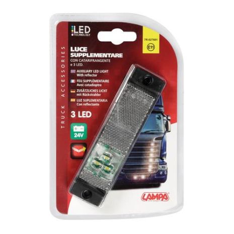 ΦΩΣ ΘΕΣΕΩΣ ΦΟΡΤΗΓΟΥ 24V 3LED ΛΕΥΚΟ 130x30mm 1ΤΕΜ. Auto Moto Tyres 
