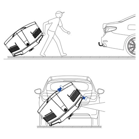 ΜΠΑΓΚΑΖΙΕΡΑ ΚΟΤΣΑΔΟΡΟΥ 400 LT TOWBOX V3 CLASSIC GREY (ΓΚΡΙ) ΜΕ LED ΦΑΝΑΡΙΑ Auto Moto Tyres 