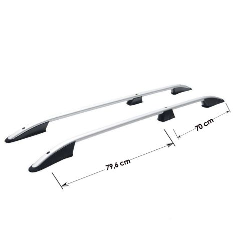 ΜΠΑΡΕΣ ΟΡΟΦΗΣ ΓΙΑ CITROEN BERLINGO/OPEL COMBO E /PEUGEOT PARTNER 19+ ΠΑΡΑΛΛΗΛΕΣ ΑΛΟΥΜΙΝΙΟΥ L1 ΑΣΗΜΙ OMTEC - 2 ΤΕΜ. Auto Moto Tyres 