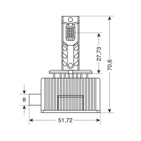 D8S 12/24V 35W 6.000K 8000lm LED SEOUL CSP-3570chips CAN BUS PLUG & PLAY LAMPA - 2ΤΕΜ. Auto Moto Tyres 