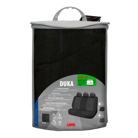 ΚΑΛΥΜΜΑ ΠΙΣΩ ΚΑΘΙΣΜΑΤΩΝ ΠΟΛΥΕΣΤΕΡΙΚΟ ΥΦΑΣΜΑ ΜΑΥΡΟ DUKA REAR-FIT MODULAR SERIES LAMPA - 1 ΤΕΜ Auto Moto Tyres 