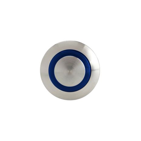 ΔΙΑΚΟΠΤΗΣ ΜΠΟΥΤΟΝ (BUTTON) 12/24V 5Amax 5PIN IP65 ON/OFF ME LED ΜΠΛΕ ΑΝΟΞΕΙΔΩΤΟ ΑΤΣΑΛΙ LAMPA - 1 TEM. Auto Moto Tyres 
