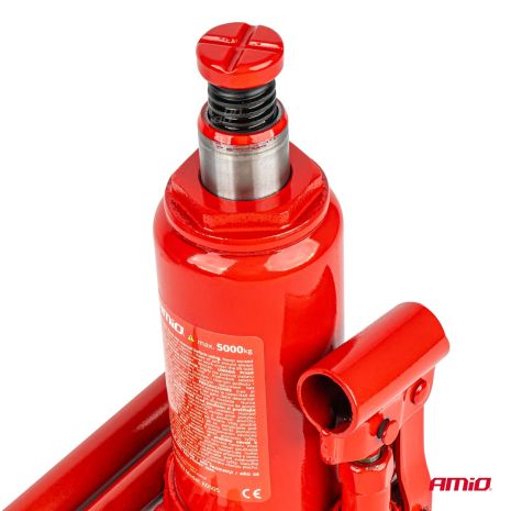 ΓΡΥΛΟΣ ΥΔΡΑΥΛΙΚΟΣ 5 ΤΟΝΩΝ (5.000kg) ΑΝΥΨΩΣΗ: 195-380mm ΜΕ ΒΑΛΙΤΣΑΚΙ AMIO - 1 τεμ. Auto Moto Tyres 