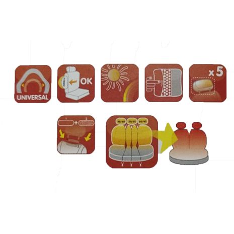 ΚΑΛΥΜΜΑΤΑ ΚΑΘΙΣΜΑΤΩΝ "DRIVE-JEANS" ΣΕΤ - ΑΝΘΡΑΚΙ Auto Moto Tyres 