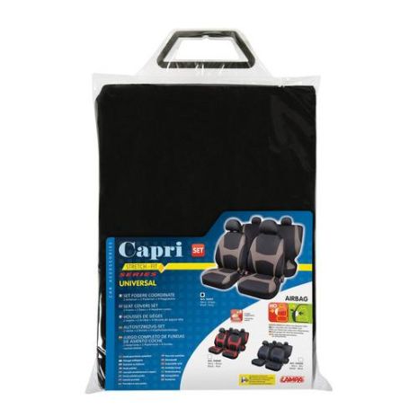 Καλύμματα Καθισμάτων CAPRI SET 4τεμ. Μαύρο/Γκρι Auto Moto Tyres 