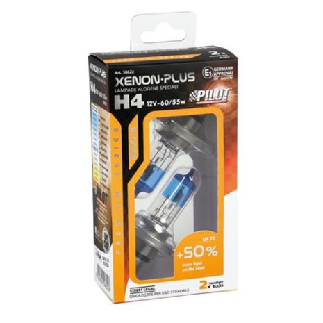 H4 12V 60/55W P43t XENON PLUS 4.800K +50% 2ΤΕΜ. Auto Moto Tyres 