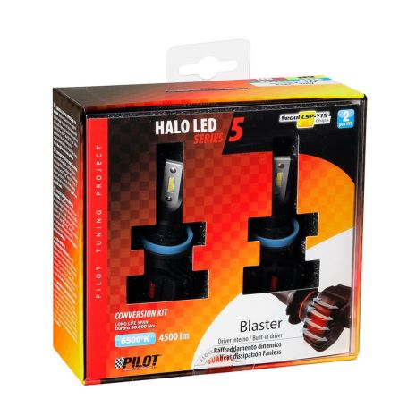 H8/H9/H11/H16 9-32V 6.500K 4.500lm 40W PGJ19-X HALO LED SERIE 5 BLASTER 8LED SEOUL 2ΤΕΜ. LED KIT Auto Moto Tyres 