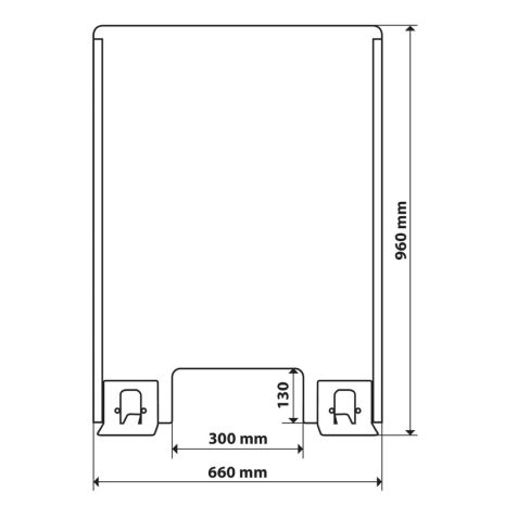 ΠΡΟΣΤΑΤΕΥΤΙΚΟ ΔΙΑΧΩΡΙΣΤΙΚΟ ΤΖΑΜΙ PLEXIGLASS 3mm 66x96cm ΜΕ ΤΡΥΠΑ ΚΑΙ ΒΑΣΕΙΣ ΣΤΗΡΙΞΗΣ ΑΛΟΥΜΙΝΙΟΥ Auto Moto Tyres 