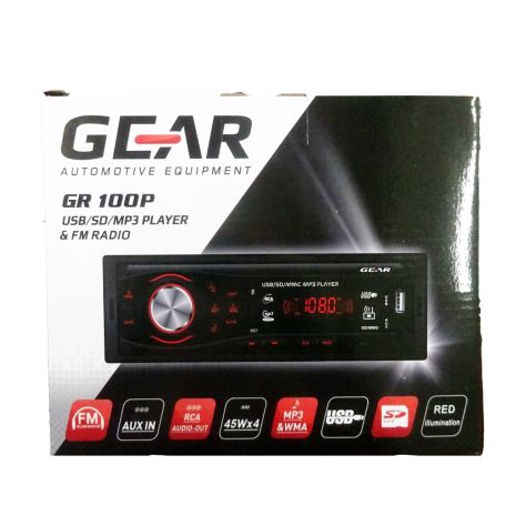 RADIO GEAR 100Ρ USB/MP3/WMA/AUX IN ΜΕ ΚΟΚΚΙΝΟ ΦΩΤΙΣΜΟ 4x45w Auto Moto Tyres 