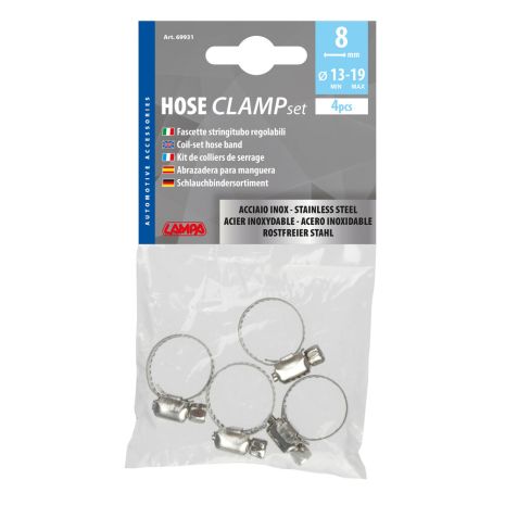 ΚΟΛΙΕΔΕΣ ΣΦΙΓΚΤΗΡΕΣ ΥΨΟΥΣ 8mm & ΔΙΑΜΕΤΡΟΥ 13>19mm ΑΠΟ ΑΝΟΞΕΙΔΩΤΟ ΑΤΣΑΛΙ 4 ΤΕΜ Auto Moto Tyres 