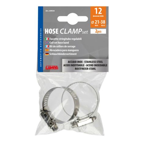 ΚΟΛΙΕΔΕΣ ΣΦΙΓΚΤΗΡΕΣ ΥΨΟΥΣ 12mm & ΔΙΑΜΕΤΡΟΥ 21>38mm ΑΠΟ ΑΝΟΞΕΙΔΩΤΟ ΑΤΣΑΛΙ 2 ΤΕΜ. Auto Moto Tyres 