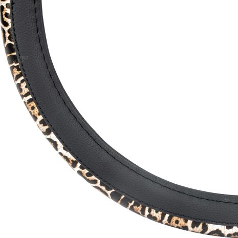 ΚΑΛΥΜΜΑ ΤΙΜΟΝΙΟΥ 37-39cm SWC-43-M ΜΑΥΡΟ/ΛΕΟΠΑΡ (LEOPARD)  AMIO - 1 ΤΕΜ. Auto Moto Tyres 