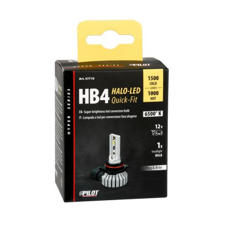 ΛΑΜΠΑ LED HB4 12V P22d 15W 1500/1000lm 6.500k  HALO LED QUICK-FIT HYPER SERIES LAMPA - 1 ΤΕΜ Auto Moto Tyres 