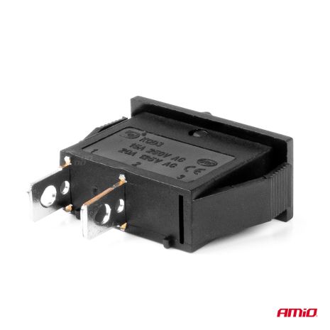 ΔΙΑΚΟΠΤΗΣ ON/OFF  2 ΕΠΑΦΩΝ 12V 20A 10mm x 26mm ΜΑΥΡΟΣ  ΑΜΙΟ - 1 ΤΕΜ. Auto Moto Tyres 