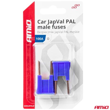 ΑΣΦΑΛΕΙΕΣ JapVal PAL O ΑΡΣΕΝΙΚΕΣ 100A ΣΕ ΜΠΛΕ ΧΡΩΜΑ AMIO - 2 Τεμ. Auto Moto Tyres 