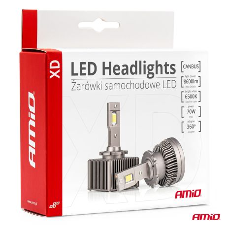 ΛΑΜΠΕΣ LED D8S 9>16V 70W 6.500K 8600lm (ΜΕ ΨΥΚΤΡΑ) XD SERIES ΑΜΙΟ - 2 ΤΕΜ. Auto Moto Tyres 