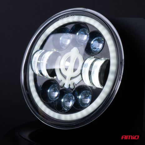 ΠΡΟΒΟΛΕΑΣ ΕΡΓΑΣΙΑΣ ΣΤΡΟΓΓΥΛΟΣ GHOST 5.500lm 9>36V 60W 6.000K Φ170x170x65mm 4 ΧΡΗΣΕΩΝ ΑΜΙΟ - 1 ΤΕΜ. Auto Moto Tyres 