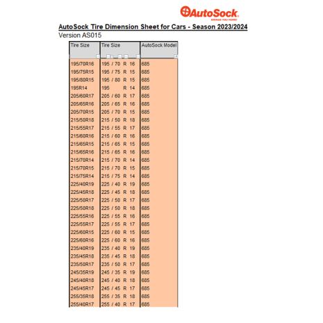 ΑΝΤΙΟΛΙΣΘΗΤΙΚΟ ΠΑΝΙ ΧΙΟΝΙΟΥ AUTOSOCK 685 HIGH PERFORMANCE EDITION - 2 ΤΕΜ. Auto Moto Tyres 