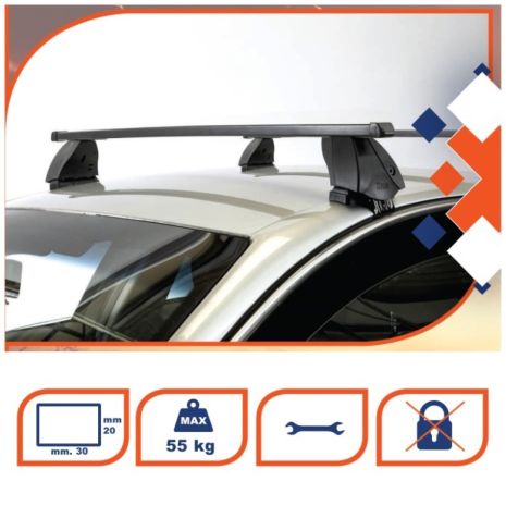 KIT ΜΕ ΜΠΑΡΕΣ ΟΡΟΦΗΣ ΓΙΑ ALFA ROMEO GIULIA 4D 2016+ ΣΙΔΗΡΟΥ K39 (BSM112-K12) Auto Moto Tyres 