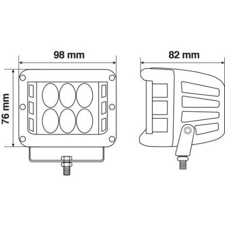 ΠΡΟΒΟΛΕΑΣ ΕΡΓΑΣΙΑΣ ΤΕΤΡΑΓΩΝΟΣ WL-24 12LED 36W 3000lm 9-32V (52x62x47mm) ΦΩΣ ΔΙΑΘΛΑΣΗΣ 3 ΟΨΕΩΝ -1ΤΕΜ. Auto Moto Tyres 