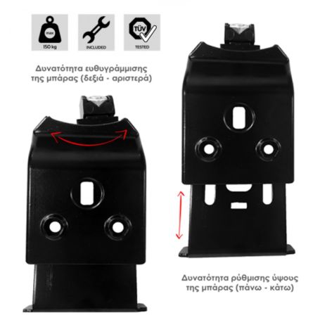 ΚΙΤ ΜΠΑΡΕΣ ΓΙΑ PEUGEOT EXPERT L1/L2 2007-2016 ΜΕ ΕΠΑΓΓΕΛΜΑΤΙΚΕΣ ΜΠΑΡΕΣ ΑΛΟΥΜΙΝΙΟΥ MENABO (8440/MB X 4 - FIX604FP X 4) Auto Moto Tyres 