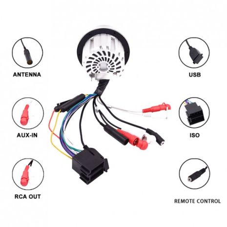 HASDA MP3 PLAYER 113 mm- 5V-4X40W ΜΕ ΡΑΔΙΟΦΩΝΟ/USB/BLUETOOTH (ΑΔΙΑΒΡΟΧΟ/ΣΤΡΟΓΓΥΛΟ/ΜΑΥΡΟ ΧΡΩΜΙΟΜΕΝΟ ΔΑΧΤΥΛΙΔΙ) Auto Moto Tyres 