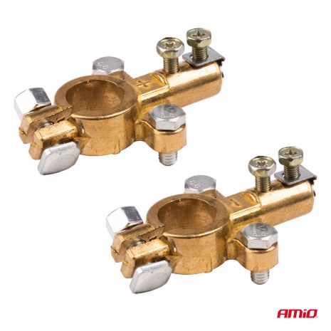 ΠΟΛΟΙ ΜΠΑΤΑΡΙΑΣ / ΑΚΡΟΔΕΚΤΕΣ ΟΡΕΙΧΑΛΚΟΥ 12V 800A AMIO - 2 τεμ. Auto Moto Tyres 