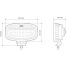 ΠΡΟΒΟΛΕΑΣ ΜΕ ΠΟΡΤΟΚΑΛΙ LED ΦΛΑΣ GLARE OVAL-PRO DEMON LINE 10>30V 51 LED 60W 3500lm 247x175x93mm LAMPA - 1 ΤΕΜ. Auto Moto Tyres 