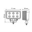 ΠΡΟΒΟΛΕΑΣ ΕΡΓΑΣΙΑΣ WL-2 18W 1200LM  ΜΕ 6 LED ΚΑΡΦΙ 10-30V/21W 6.000K (111 x 95 x 56 mm) -1ΤΕΜ. Auto Moto Tyres 