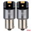 ΛΑΜΠΕΣ LED CAN-BUS PΥ21W BAU15S 12/24V 6.000K 4xSMD ΠΟΡΤΟΚΑΛΙ PRO SERIES AMIO - 2 ΤΕΜ. Auto Moto Tyres 
