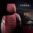 ΚΑΛΥΜΜΑΤΑ ΚΑΘΙΣΜΑΤΩΝ OTOM  THRONE 103 RED ΜΑΥΡΟ/ΓΚΡΙ/ΚΟΚΚΙΝΟ ΛΙΝΟ & ΔΕΡΜΑΤΙΝΗ SET ΑΜΙΟ - 1 σετ. Auto Moto Tyres 
