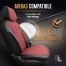 ΚΑΛΥΜΜΑΤΑ ΚΑΘΙΣΜΑΤΩΝ OTOM  THRONE 103 RED ΜΑΥΡΟ/ΓΚΡΙ/ΚΟΚΚΙΝΟ ΛΙΝΟ & ΔΕΡΜΑΤΙΝΗ SET ΑΜΙΟ - 1 σετ. Auto Moto Tyres 