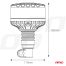 ΦΑΡΟΣ ΦΙΜΕ HEAVY DUTY W28P 12/24V 16LED ΕΛΑΣΤΙΚΟΣ ΒΙΔΩΤΟΣ ΠΟΡΤΟΚΑΛΙ Υ169mm Φ110mm AMIO - 1 τεμ. Auto Moto Tyres 
