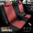 ΚΑΛΥΜΜΑΤΑ ΚΑΘΙΣΜΑΤΩΝ OTOM  THRONE 103 RED ΜΑΥΡΟ/ΓΚΡΙ/ΚΟΚΚΙΝΟ ΛΙΝΟ & ΔΕΡΜΑΤΙΝΗ SET ΑΜΙΟ - 1 σετ. Auto Moto Tyres 