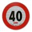 ΣΗΜΑ ΤΑΧΥΤΗΤΑΣ ΧΙΛΙΟΜΕΤΡΩΝ 40km/h ΑΥΤΟΚΟΛΛΗΤΟ LAMPA - 1 ΤΕΜ. Auto Moto Tyres 