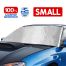 Εξωτερική Ηλιοπροστασία Small Μ195-147 Χ Υ80 cm για το Παρμπρίζ από Ύφασμα 3 Στρώσεων και Ρινίσματα Αλουμινίου σε ασημί χρώμα με logo και άκαυστη επένδυση Race Axion - 1 τεμάχιο Auto Moto Tyres 