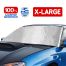 Εξωτερική Ηλιοπροστασία X-Large Μ195-147 Χ Υ110 cm για το Παρμπρίζ από Ύφασμα 3 Στρώσεων και Ρινίσματα Αλουμινίου σε ασημί χρώμα με logo και άκαυστη επένδυση Race Axion - 1 τεμάχιο Auto Moto Tyres 