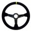 ΤΙΜΟΝΙ CARRERA ΤΡΙΑΚΤΙΝΟ 350 mm/ΠΑΧΟΣ 104 mm/BΑΘΟΣ 90 mm (ΜΑΥΡΟ ΣΟΥΕΝΤ ΜΕ ΚΙΤΡΙΝΗ ΡΙΓΑ) Auto Moto Tyres 