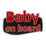 BABY ON BOARD ΑΥΤΟΚΟΛΛΗΤΟ ΕΞΩΤΕΡΙΚΗΣ ΧΡΗΣΗΣ 18,7 Χ 11,9 cm ΚΟΚΚΙΝΟ/ΜΑΥΡΟ/ΧΡΩΜΙΟ ΜΕ ΕΠΙΚΑΛΥΨΗ ΕΠΟΞΕΙΔΙΚΗΣ ΡΥΤΙΝΗΣ (ΥΓΡΟ ΓΥΑΛΙ) - 1 ΤΕΜ. Auto Moto Tyres 