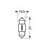 ΛΑΜΠΑΚΙΑ ΣΩΛΗΝΩΤΑ 12V/10W ΜΩΒ 11x31mm Auto Moto Tyres 
