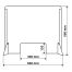 ΠΡΟΣΤΑΤΕΥΤΙΚΟ ΔΙΑΧΩΡΙΣΤΙΚΟ ΤΖΑΜΙ PLEXIGLASS 3mm 66x56cm ΜΕ ΤΡΥΠΑ ΚΑΙ ΒΑΣΕΙΣ ΣΤΗΡΙΞΗΣ ΑΛΟΥΜΙΝΙΟΥ Auto Moto Tyres 