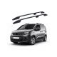 ΜΠΑΡΕΣ ΟΡΟΦΗΣ ΓΙΑ  OPEL COMBO / PEUGEOT PARTNER / RIFTER 2019+ ΠΑΡΑΛΛΗΛΕΣ ΑΛΟΥΜΙΝΙΟΥ L1 ΜΑΥΡΕΣ ΟMTEC - 2 TEM. Auto Moto Tyres 