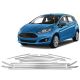 TRIM ΠΑΡΑΘΥΡΩΝ ΑΝΟΞΕΙΔΩΤΟ ΑΤΣΑΛΙ ΧΡΩΜΙΟ S-DIZAYN ΓΙΑ FORD FIESTA HB 5D 09+ - 16 TEM. Auto Moto Tyres 