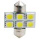 ΛΑΜΠΑΚΙΑ ΠΛΑΦΟΝΙΕΡΑΣ C5W/C10W 12V 1,44W SV8,5 31mm LED 6xSMD5050 ΛΕΥΚΟ 2ΤΕΜ. Auto Moto Tyres 