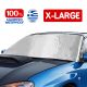 Εξωτερική Ηλιοπροστασία X-Large Μ195-147 Χ Υ110 cm για το Παρμπρίζ από Ύφασμα 3 Στρώσεων και Ρινίσματα Αλουμινίου σε ασημί χρώμα με logo και άκαυστη επένδυση Race Axion - 1 τεμάχιο Auto Moto Tyres 