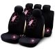ΚΑΛΥΜΜΑΤΑ ΚΑΘΙΣΜΑΤΩΝ ΣΕΤ 4ΤΕΜ ΜΑΥΡΑ ΜΕ ΡΟΖ ΛΟΥΛΟΥΔΙΑ Auto Moto Tyres 